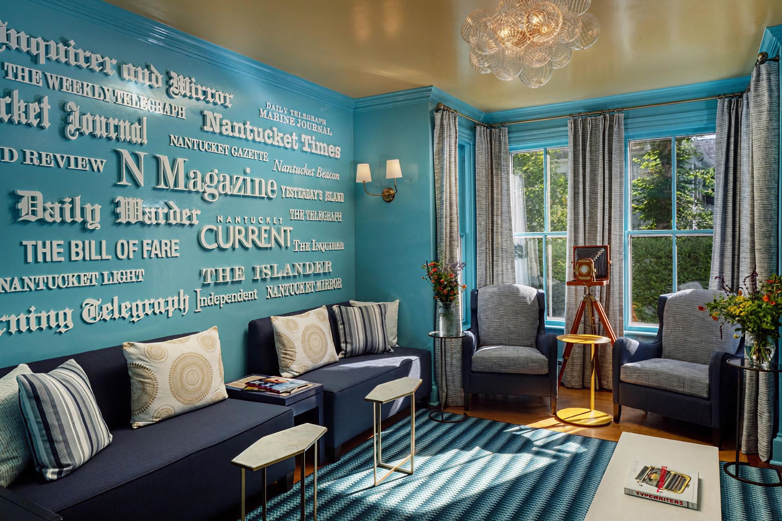 The lobby of the 76 Main Ink Press Hotel