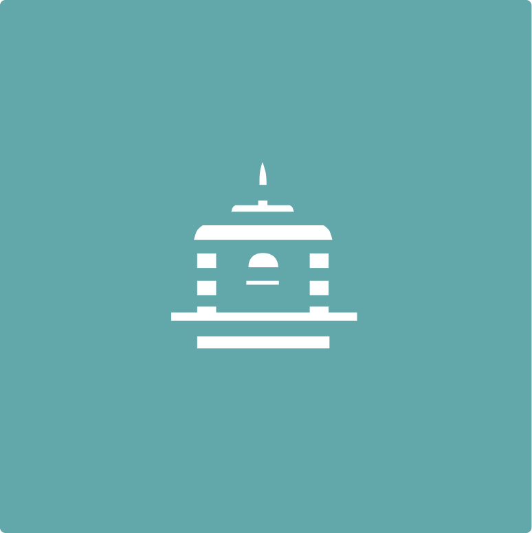 Lighthouse icon with teal background