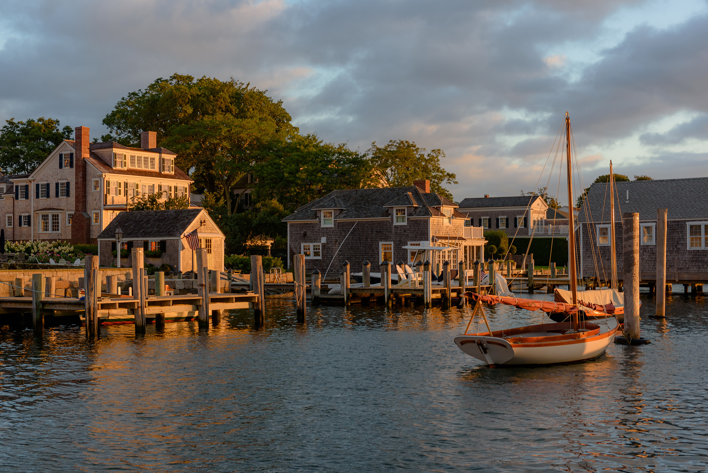 The docks at sunset on Martha's Vineyard