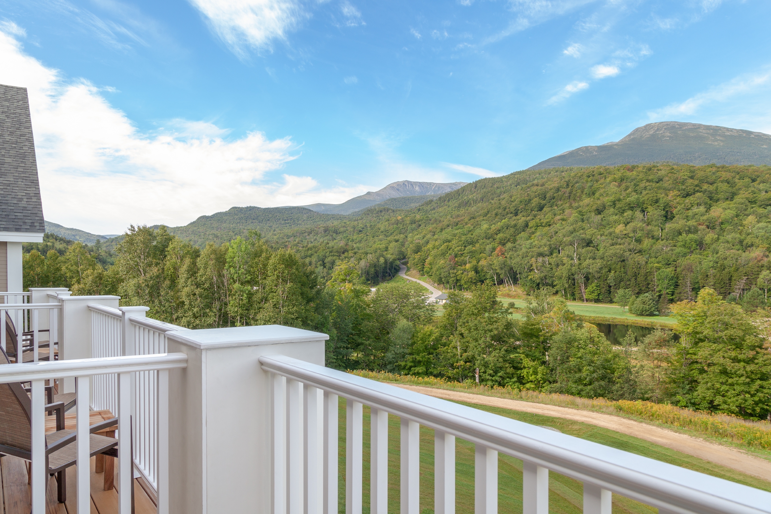 View from a guest room balcony at The Glen House